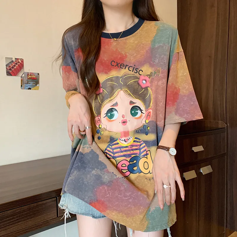 JECCI FIVE Drop Shoulder Sleeve T Shirt Women's Image Color-6