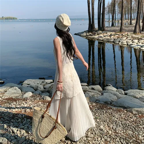 JECCI FIVE Sleeveless Dress Women's White