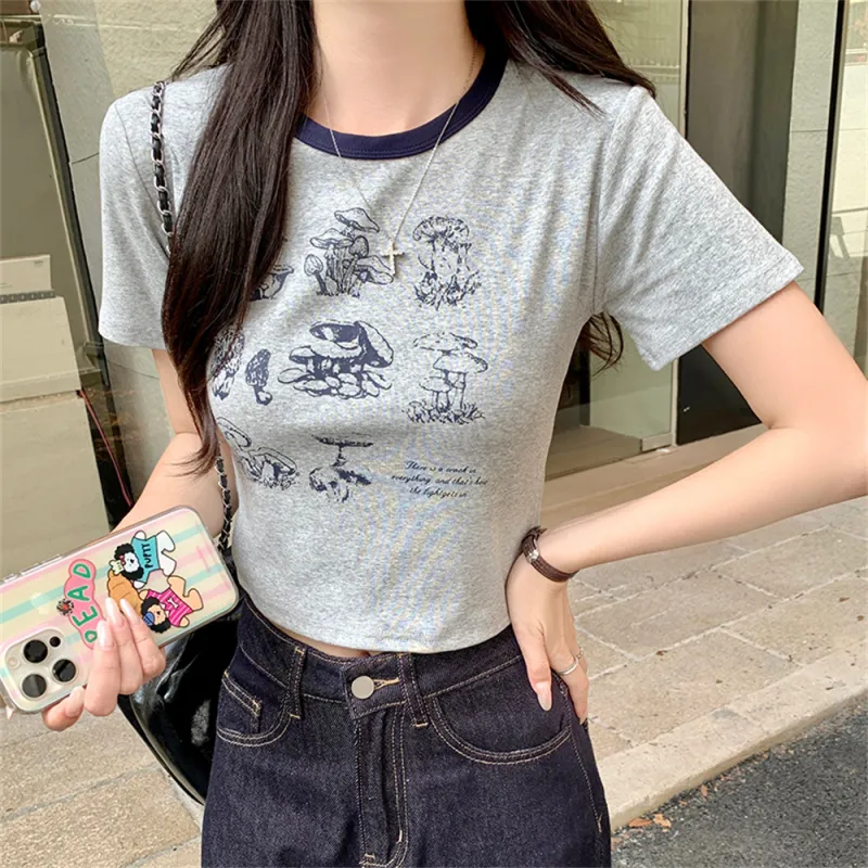 JECCI FIVE T Shirts Women's Gray-1