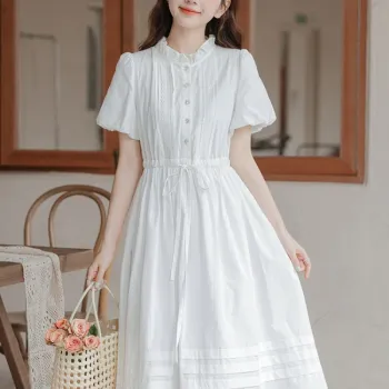 JECCI FIVE Short Sleeved Dress Women's White