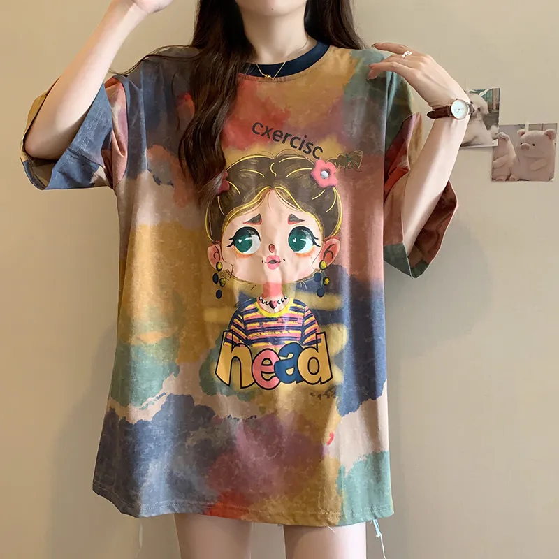 JECCI FIVE Drop Shoulder Sleeve T Shirt Women's Image Color-4