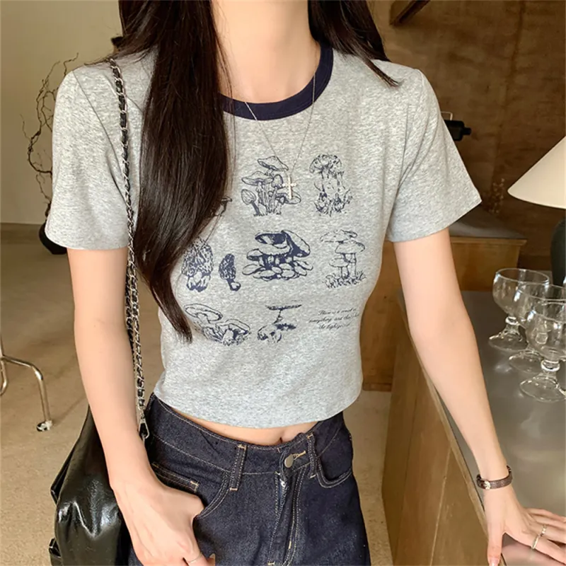 JECCI FIVE T Shirts Women's Gray-4