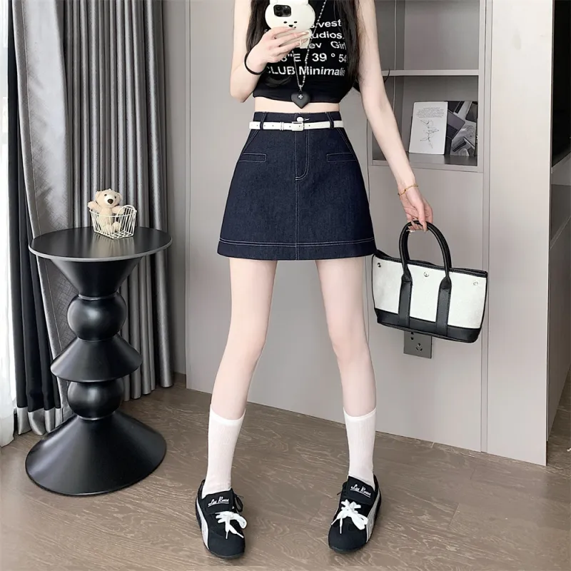 JECCI FIVE Denim Short Skirts Women's-7