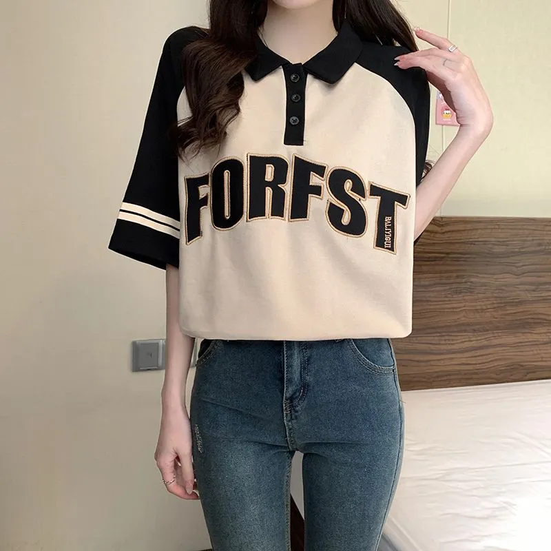 JECCI FIVE T Shirt Women's Apricot & Black-3