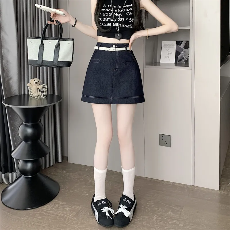 JECCI FIVE Denim Short Skirts Women's-6