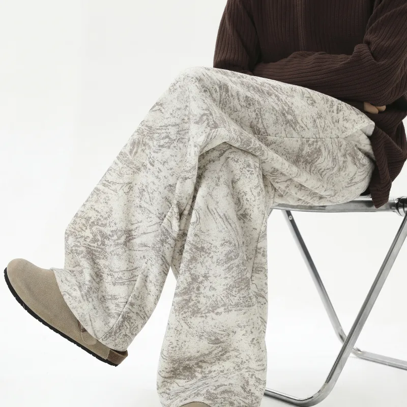 P8H9 Casual Pants Unisex Light Gray-7