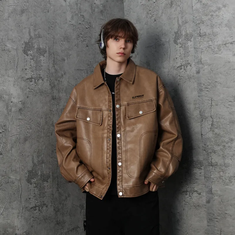 P8H9 Leather Jackets Unisex-4