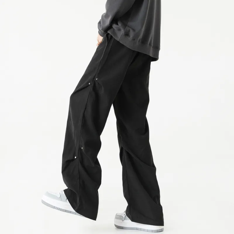 P8H9 Peach Skin Velvet Casual Pants Unisex-4