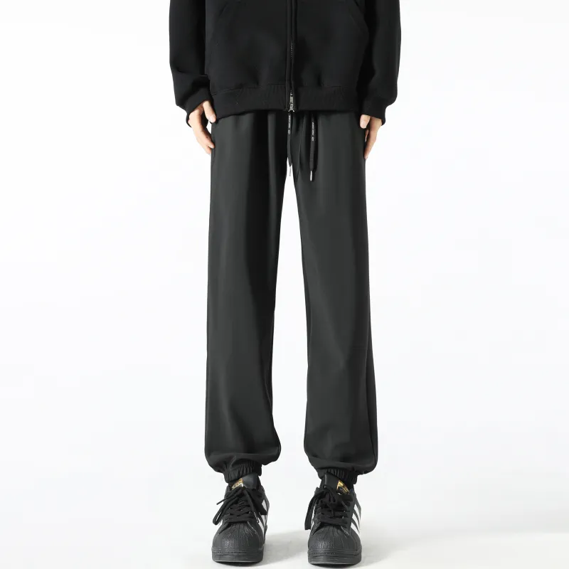P8H9 Casual Pants Unisex Black-2