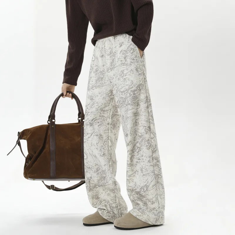 P8H9 Casual Pants Unisex Light Gray-4