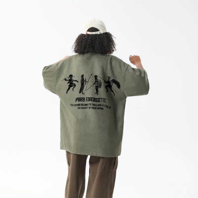 P8H9 Suede Short Sleeved T Shirts Unisex-11