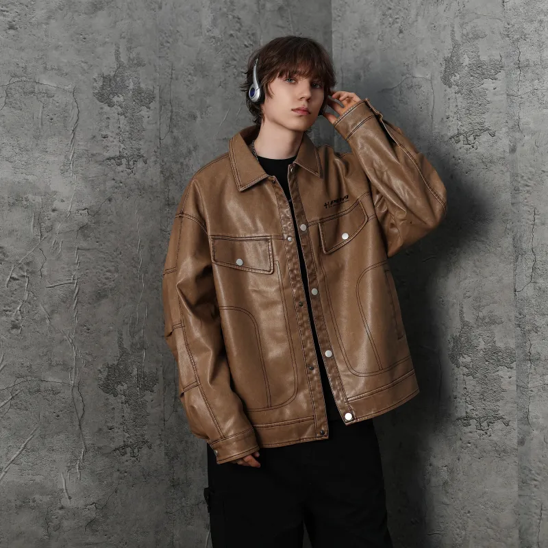 P8H9 Leather Jackets Unisex-5