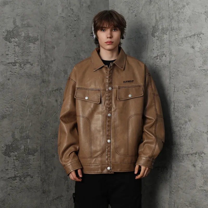 P8H9 Leather Jackets Unisex-3
