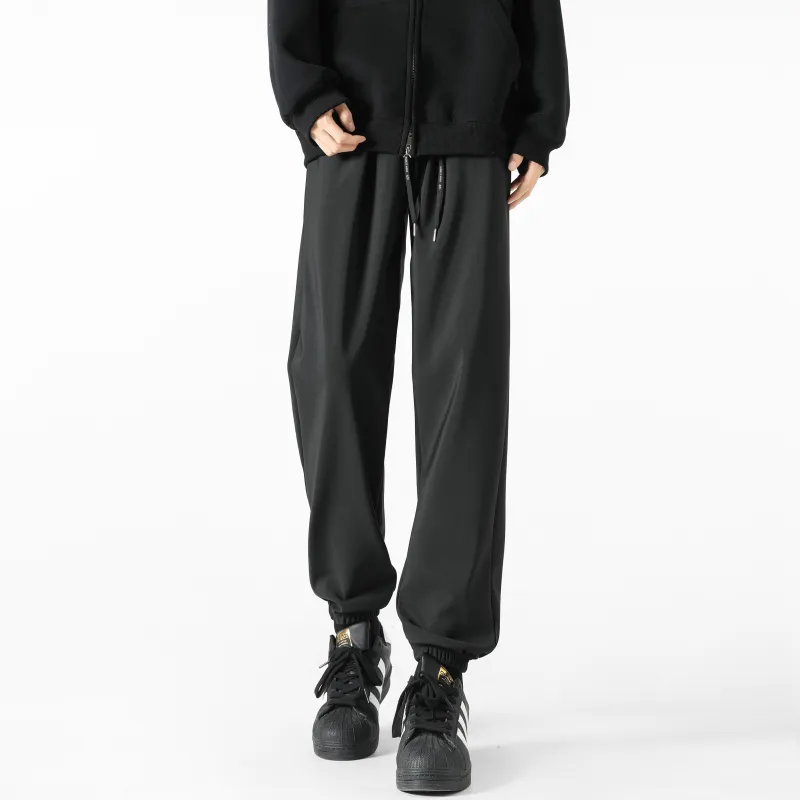 P8H9 Casual Pants Unisex Black-3