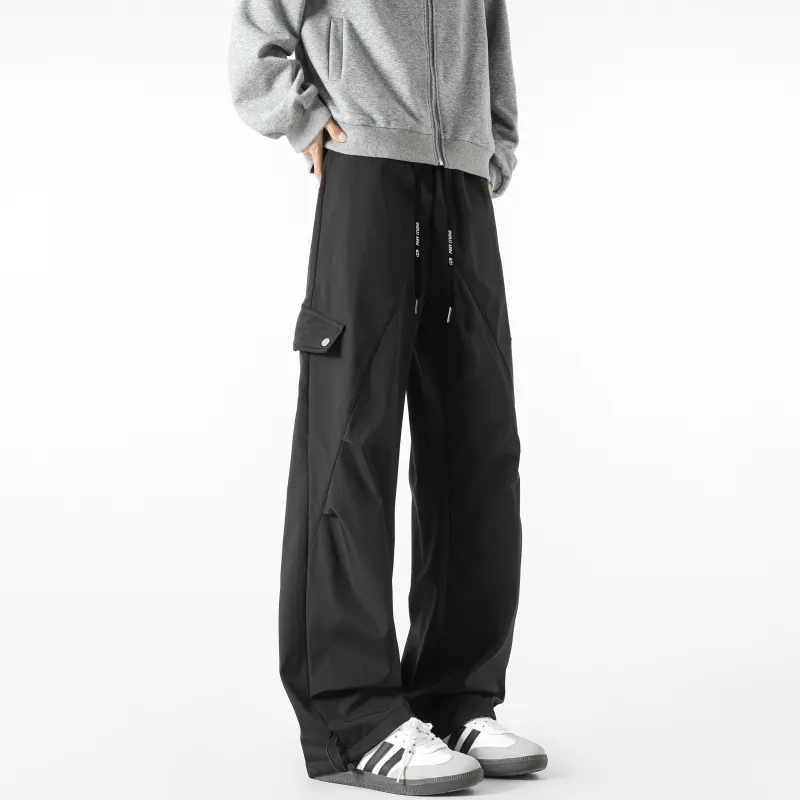 P8H9 Casual Pants Unisex Black-4