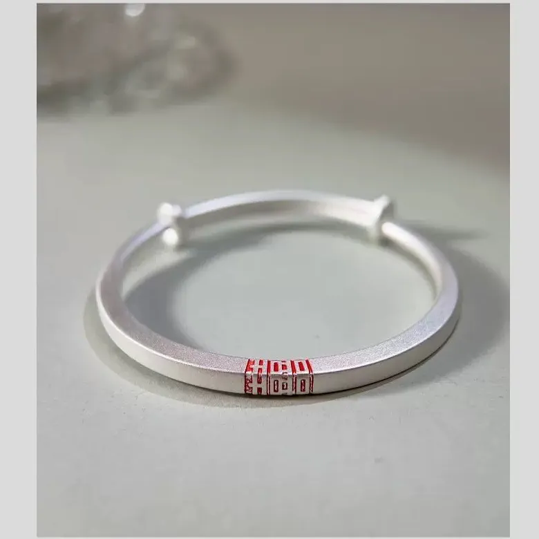 Ice Heart Rain 999 Fine Silver Bangles Unisex-2