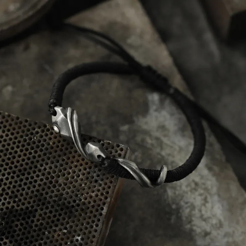 Silver Art 999 Fine Silver Pure Silver Bracelets Men's-3