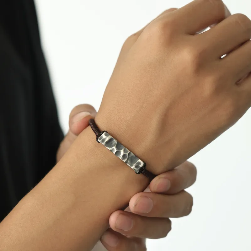 Silver Art 999 Fine Silver Pure Silver Bracelets Men's-4