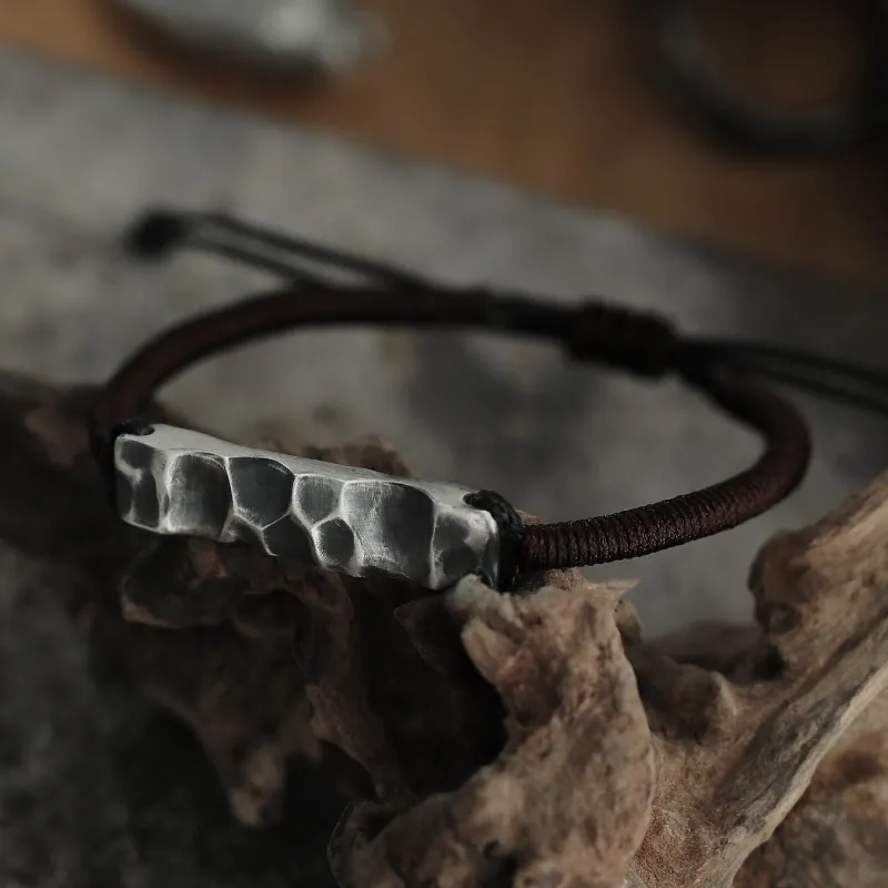 Silver Art 999 Fine Silver Pure Silver Bracelets Men's-3