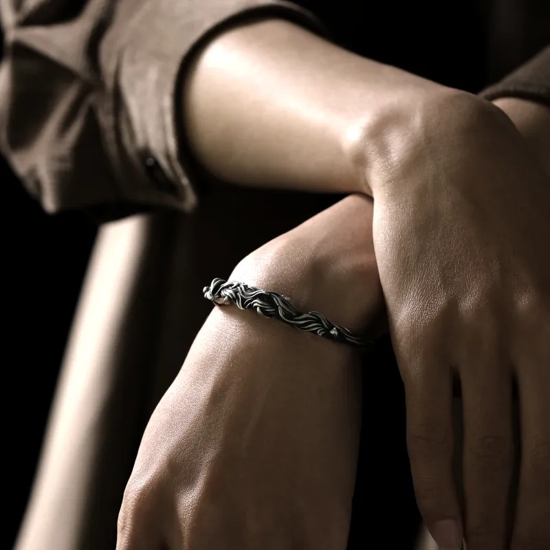 Silver Art S999 Silver Sterling Silver Bracelets Men's-3
