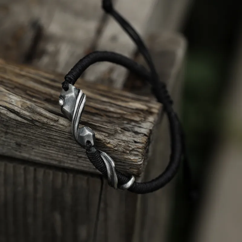 Silver Art 999 Fine Silver Pure Silver Bracelets Men's-1