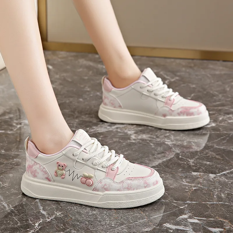 BANWEIDIYA Anti Slip And Wear Resistant Height Increasing Low Top Skateboard Shoes Women's-5