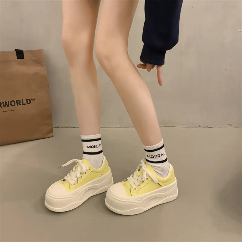 BANWEIDIYA Abrasion Resistant Height Increasing Low Top Skateboard Shoes Women's-15