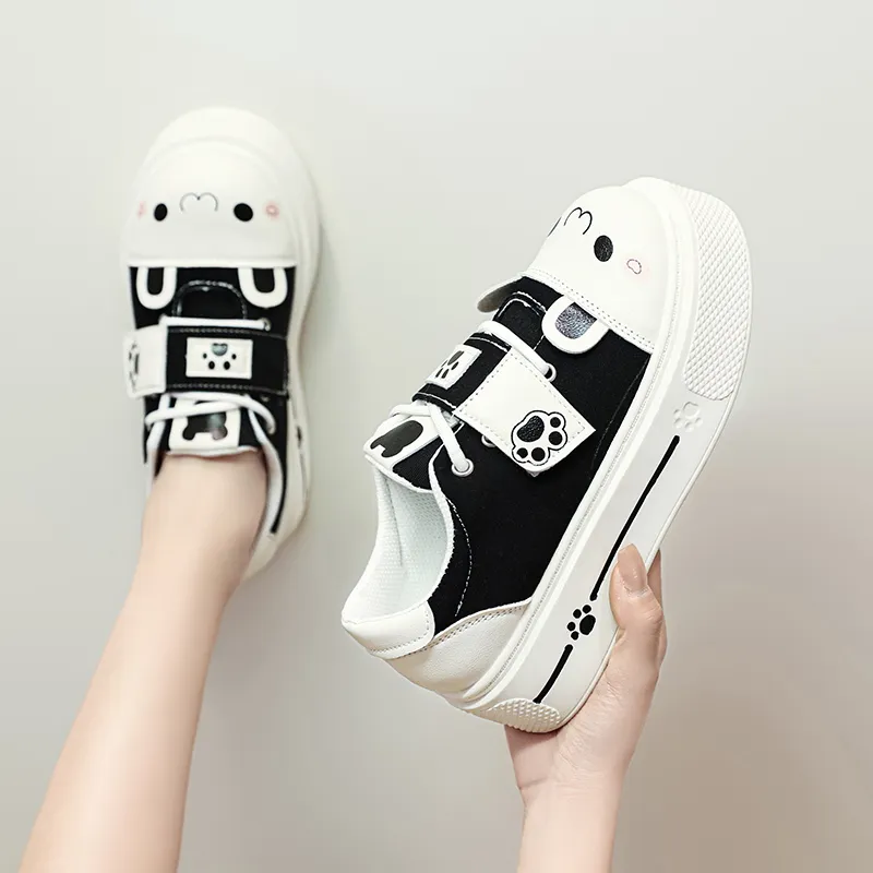 BANWEIDIYA Abrasion Resistant Lightweight Height Increasing Low Top Skateboard Shoes Women's-3