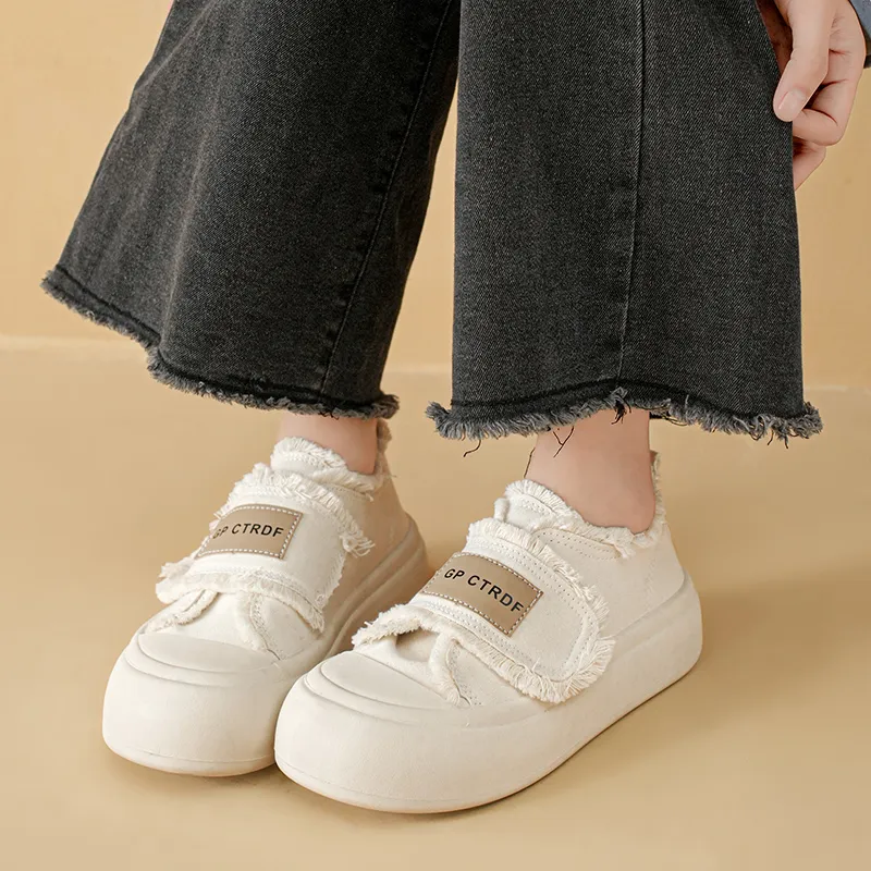 BANWEIDIYA Anti Slip And Wear Resistant Height Increasing Low Top Skateboard Shoes Women's-5