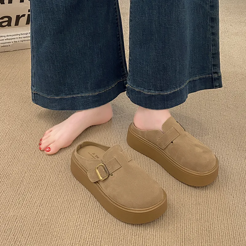 BANWEIDIYA Abrasion Resistant Slip Resistant Wrap toe Slippers Women's-3