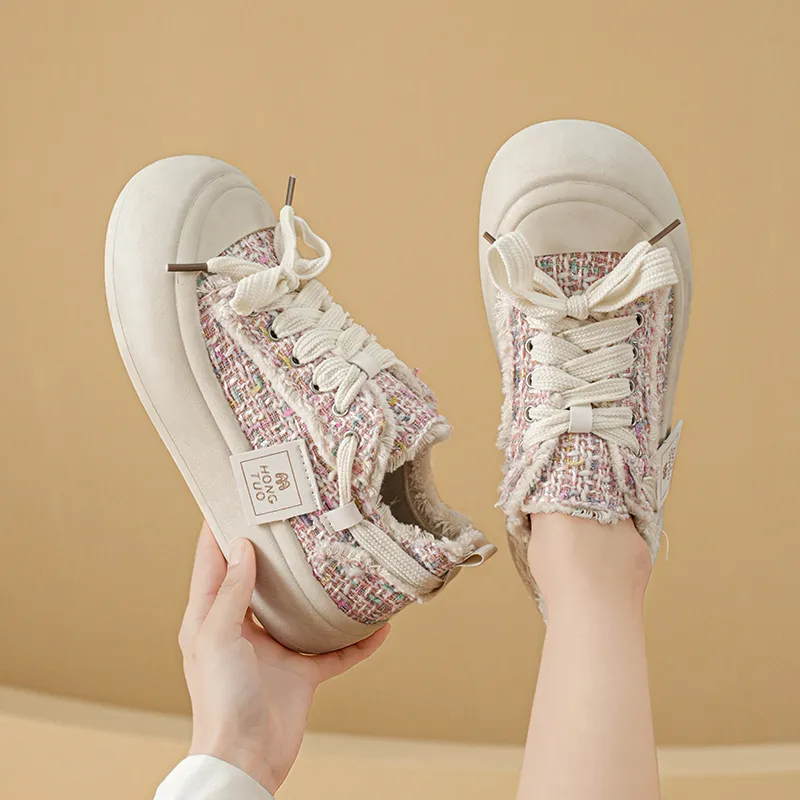 BANWEIDIYA Anti Slip And Wear Resistant Height Increasing Low Top Skateboard Shoes Women's-6