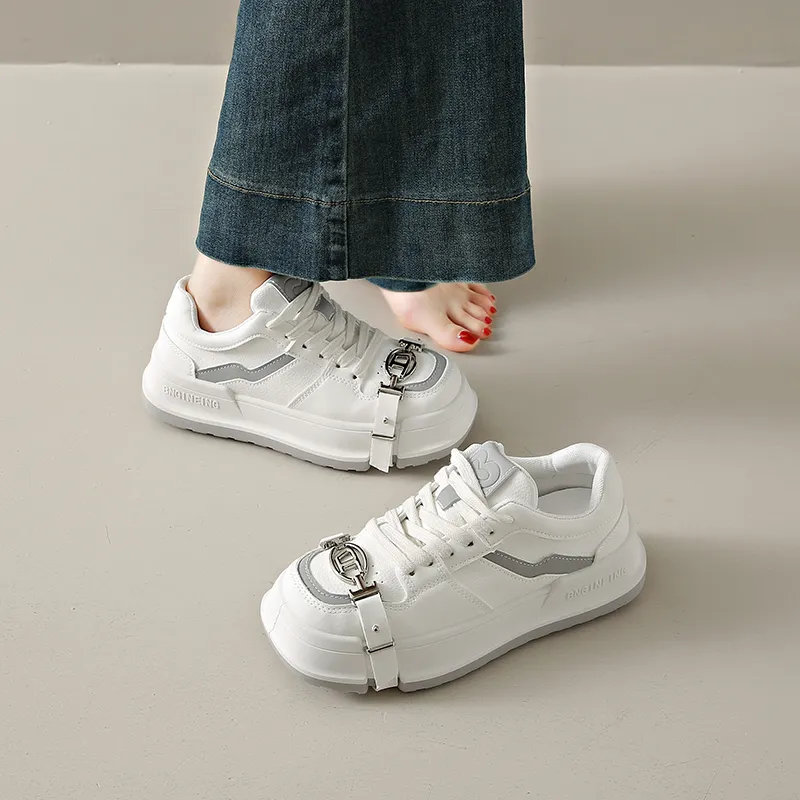 BANWEIDIYA Anti Slip And Wear Resistant Height Increasing Low Top Skateboard Shoes Women's-6