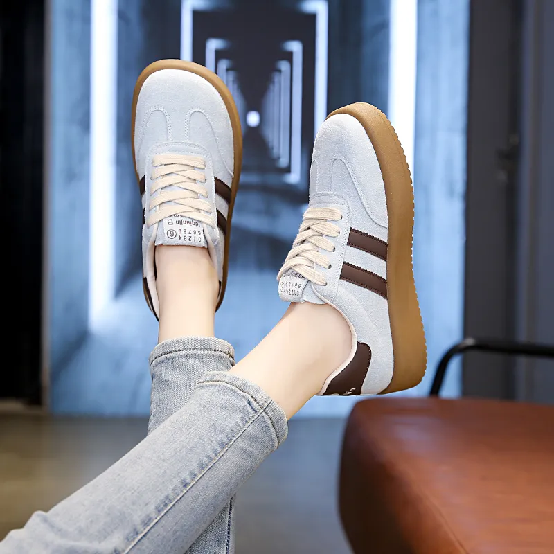 BANWEIDIYA Anti Slip And Wear Resistant Balance Height Increasing Low Top Skateboard Shoes Women's-11