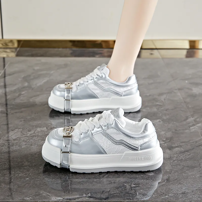 BANWEIDIYA Anti Slip And Wear Resistant Height Increasing Low Top Skateboard Shoes Women's-9
