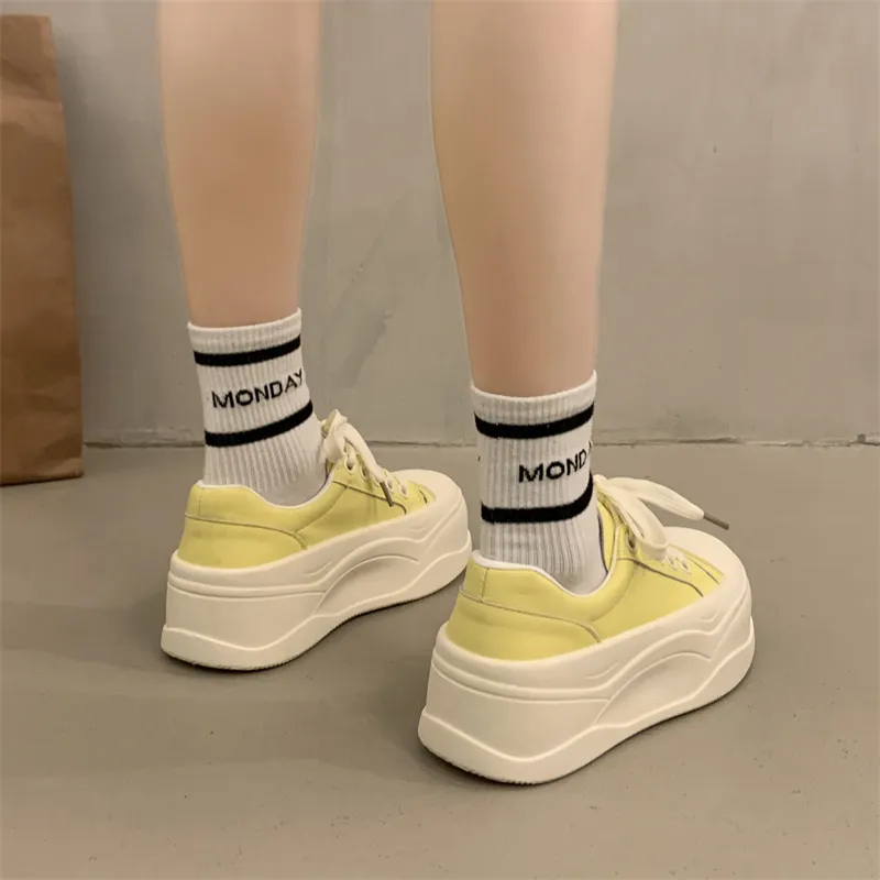 BANWEIDIYA Abrasion Resistant Height Increasing Low Top Skateboard Shoes Women's-17