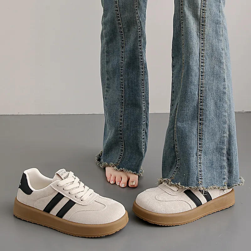 BANWEIDIYA Anti Slip And Wear Resistant Balance Height Increasing Low Top Skateboard Shoes Women's-2