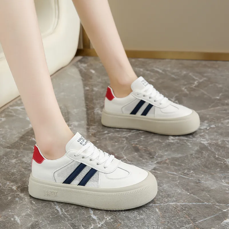 BANWEIDIYA Slip Resistant Cushioning Abrasion Resistant Low Top Skateboard Shoes Women's-1
