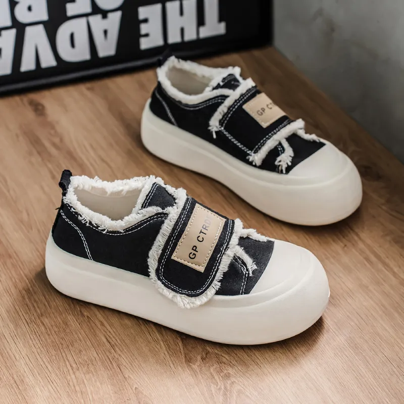 BANWEIDIYA Anti Slip And Wear Resistant Height Increasing Low Top Skateboard Shoes Women's-1