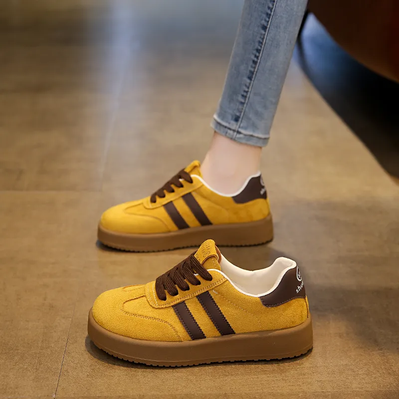 BANWEIDIYA Anti Slip And Wear Resistant Balance Height Increasing Low Top Skateboard Shoes Women's-6
