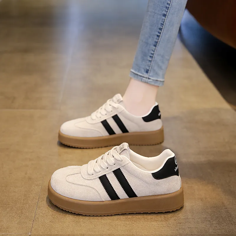 BANWEIDIYA Anti Slip And Wear Resistant Balance Height Increasing Low Top Skateboard Shoes Women's-3