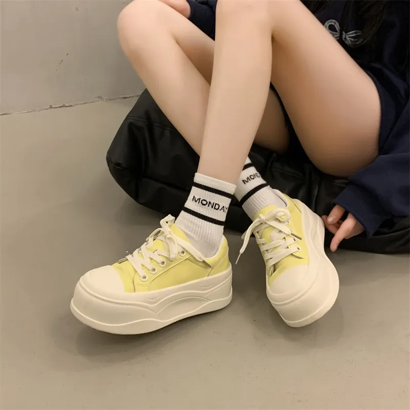 BANWEIDIYA Abrasion Resistant Height Increasing Low Top Skateboard Shoes Women's-14