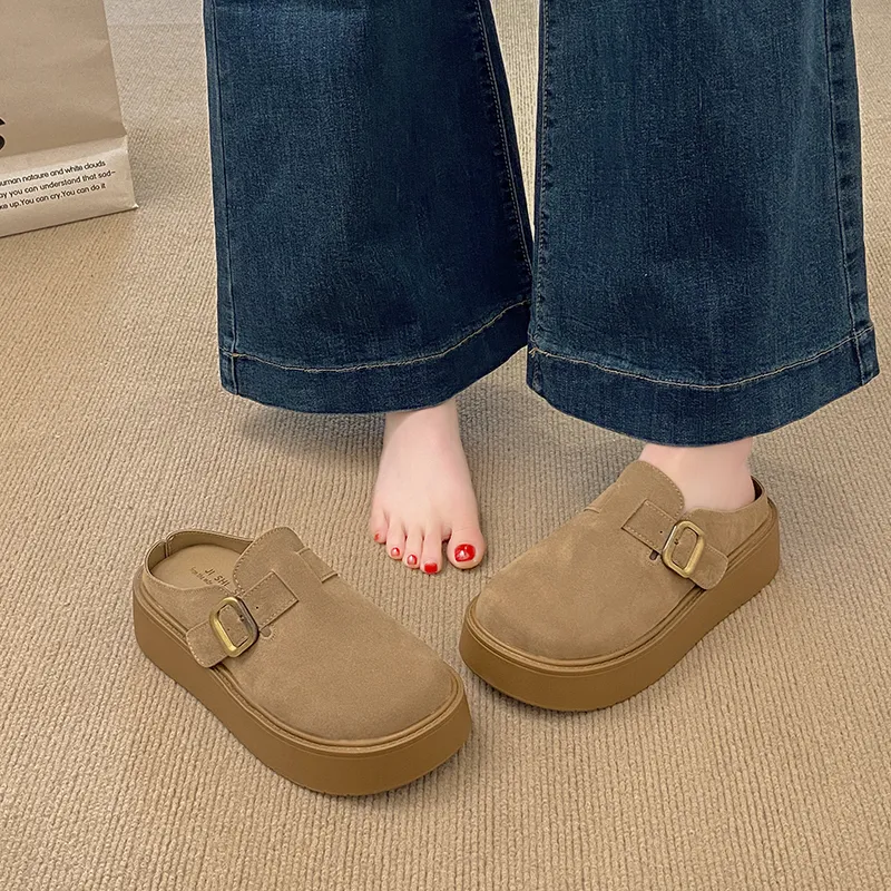 BANWEIDIYA Abrasion Resistant Slip Resistant Wrap toe Slippers Women's-2