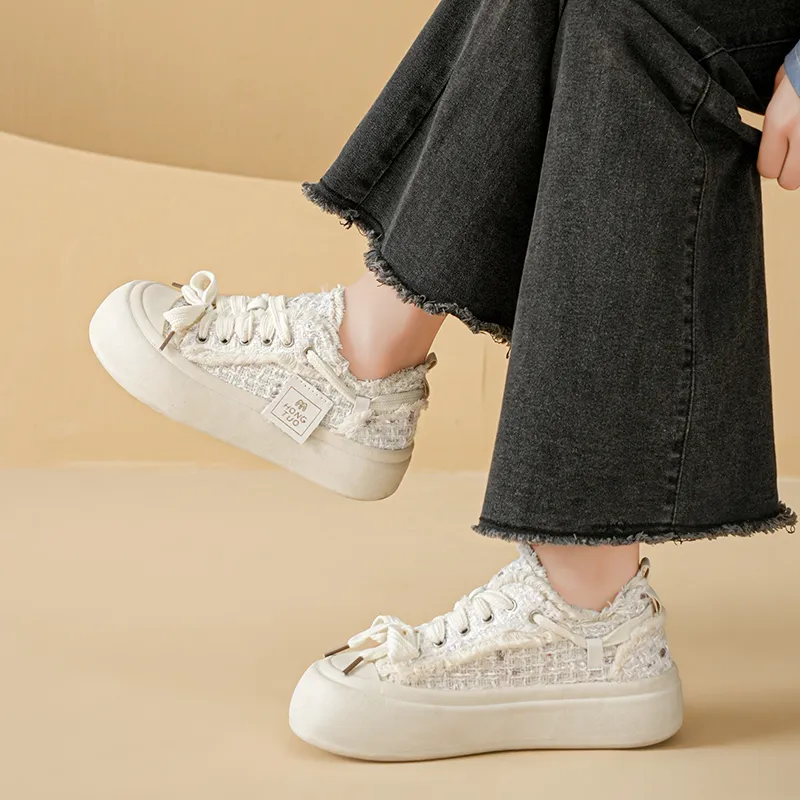 BANWEIDIYA Anti Slip And Wear Resistant Height Increasing Low Top Skateboard Shoes Women's-3