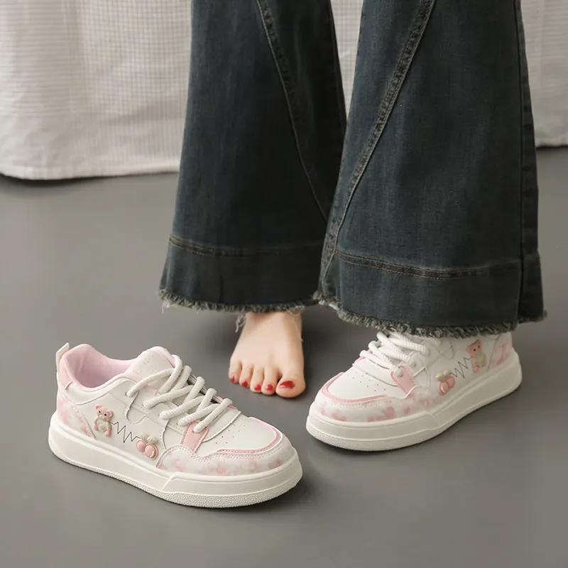 BANWEIDIYA Anti Slip And Wear Resistant Height Increasing Low Top Skateboard Shoes Women's-7