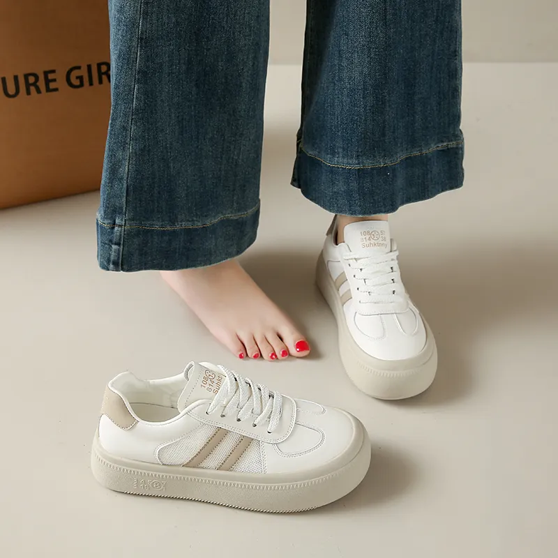 BANWEIDIYA Slip Resistant Cushioning Abrasion Resistant Low Top Skateboard Shoes Women's-8