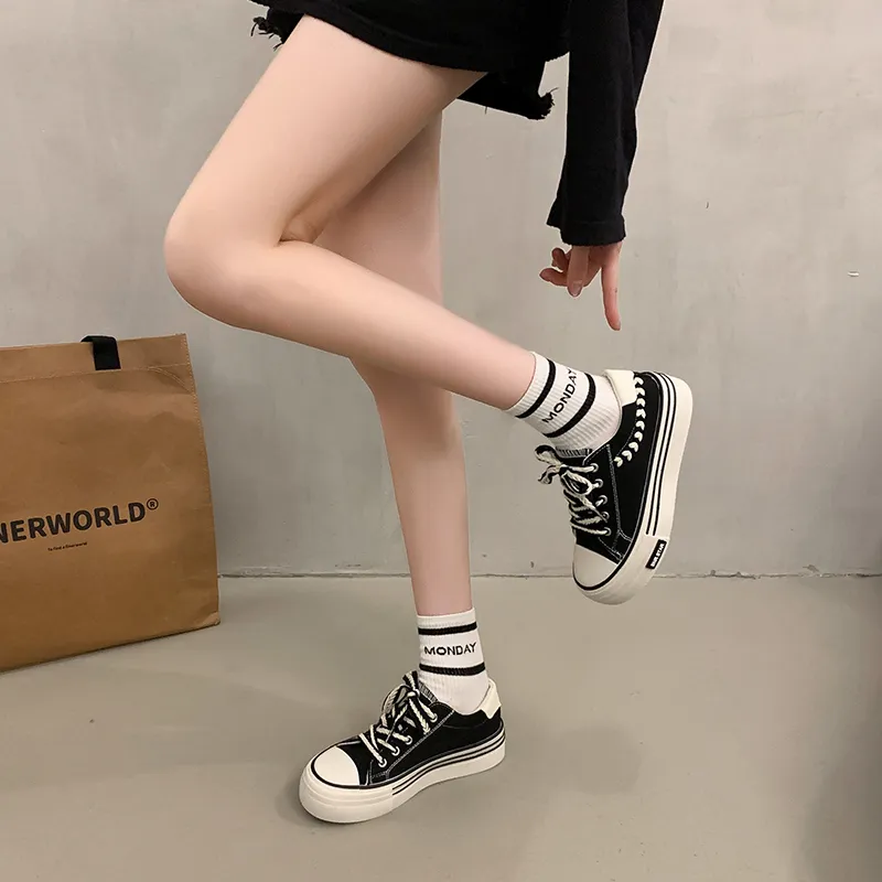 BANWEIDIYA Anti Slip Wear Resistant Low Top Canvas Shoes Women's-8
