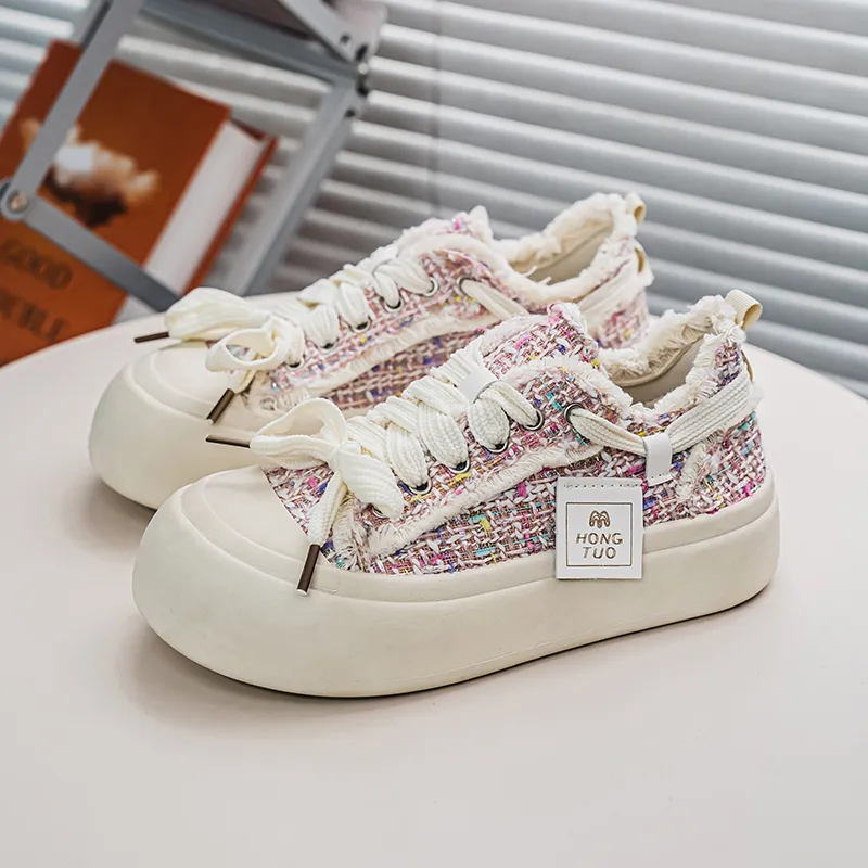 BANWEIDIYA Anti Slip And Wear Resistant Height Increasing Low Top Skateboard Shoes Women's-5