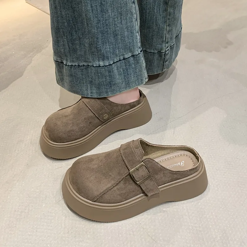 BANWEIDIYA Abrasion Resistant Slip Resistant Wrap toe Slippers Women's-10