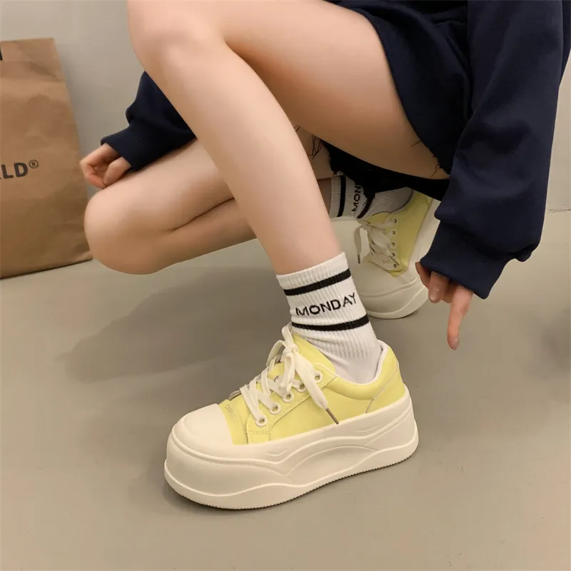 BANWEIDIYA Abrasion Resistant Height Increasing Low Top Skateboard Shoes Women's-16