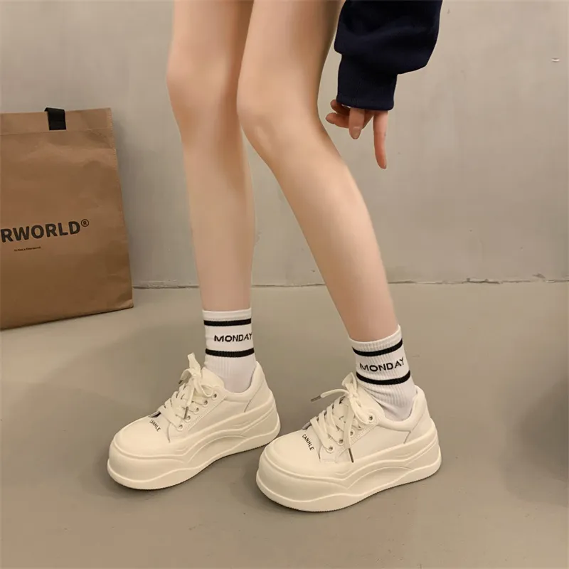 BANWEIDIYA Abrasion Resistant Height Increasing Low Top Skateboard Shoes Women's-11